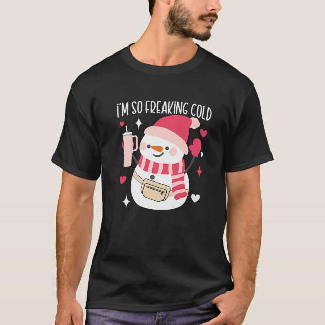 Funny Weihnachten Weihnachten Weihnachtsschnee Ich T-Shirt (Vorderseite)
