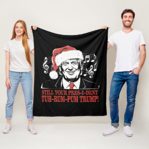 Funny Weihnachts Präsident Trump Pajamas Ugly Xmas Fleecedecke