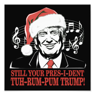 Funny Weihnachts Präsident Trump Pajamas Ugly Xmas Fotodruck