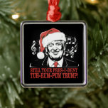 Funny Weihnachts Präsident Trump Pajamas Ugly Xmas Ornament Aus Metall<br><div class="desc">Funny Weihnachts Präsident Trump Pajamas Ugly Xmas</div>