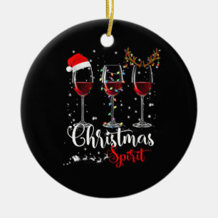Funny Weihnachtsbrillen Gläser von Wein Weihnachte Keramik Ornament