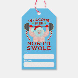 Funny Weihnachtsmann Claus Swole Weightlifter Geschenkanhänger