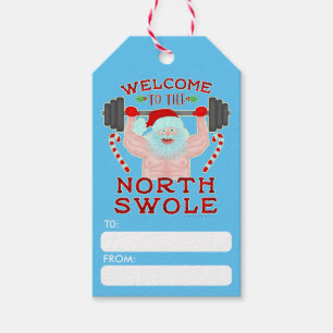 Funny Weihnachtsmann Claus Swole Weightlifter Geschenkanhänger