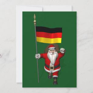 Funny Weihnachtsmann mit dem Ende Deutschlands Feiertagskarte