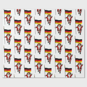 Funny Weihnachtsmann mit dem Ende Deutschlands Geschenkpapier