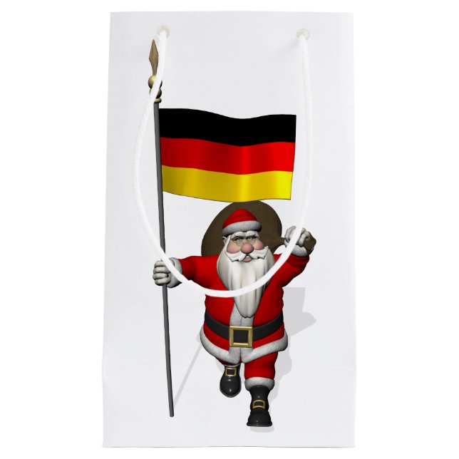 Funny Weihnachtsmann mit dem Ende Deutschlands Kleine Geschenktüte (Vorderseite)