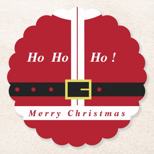 Funny Weihnachtsmann Weihnachts-Untersetzer Untersetzer (Vorderseite)