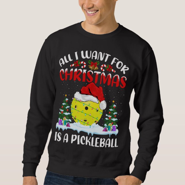 Funny Weihnachtsmannmütze Alles, was ich zu Weihna Sweatshirt (Vorderseite)