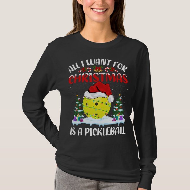 Funny Weihnachtsmannmütze Alles, was ich zu Weihna T-Shirt (Vorderseite)