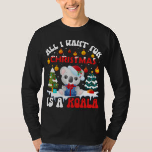 Funny Weihnachtsmannmütze Koala Alles, was ich zu  T-Shirt