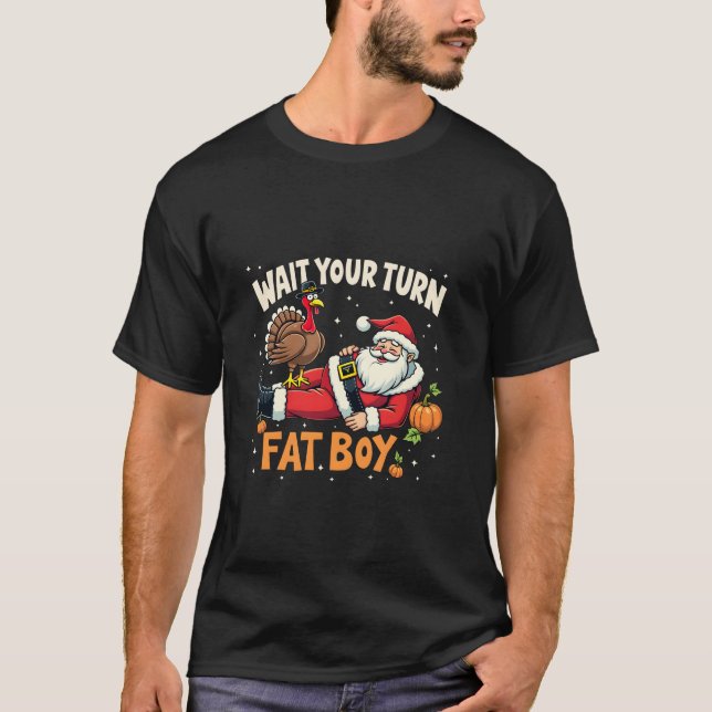 Funny WeihnachtsWeihnachten Weihnachten Warten Sie T-Shirt (Vorderseite)