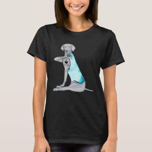 Funny Weimaraner I Liebe Mama Tattoo Dog Lover Ges T-Shirt