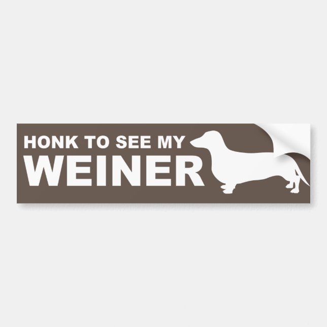 Funny Weiner Dog (Dackel) Zitat Autoaufkleber (Vorne)