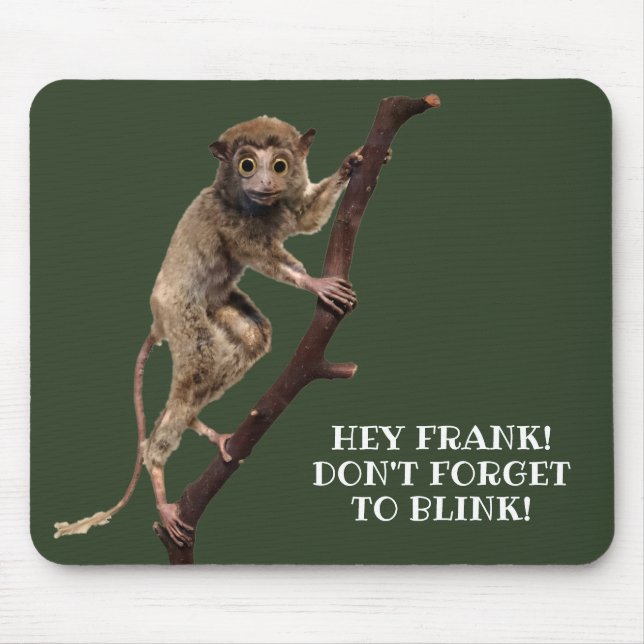 Funny Weird Taxidermy Monkey Lemur Primat Mousepad (Vorne)