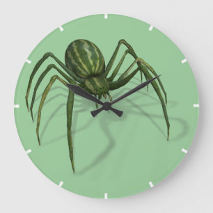 Funny Weird WaterMelon Spider Große Wanduhr