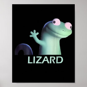 Funny Weirdcore Animal Women Men Lizard Liz Poster