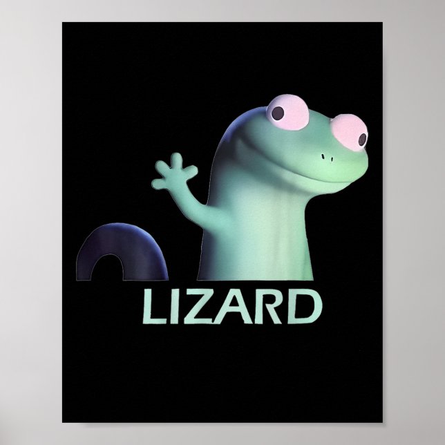 Funny Weirdcore Animal Women Men Lizard Liz Poster (Vorne)