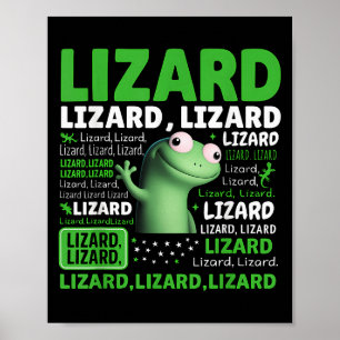 Funny Weirdcore Animal Women Men Lizard Liz Poster