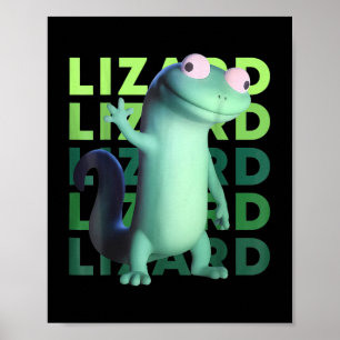 Funny Weirdcore Animal Women Men Lizard Liz Poster