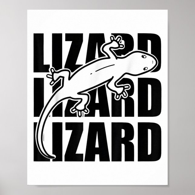 Funny Weirdcore Lizard Lizard Lizard Meme Animal W Poster (Vorne)