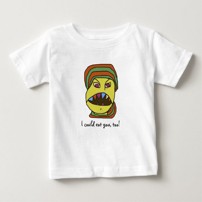 Funny WEIRDOS hungriger Cartoon Baby T-shirt (Vorderseite)