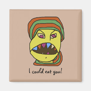 Funny WEIRDOS hungriger Cartoon Magnet
