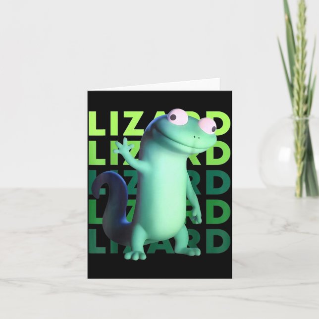 Funny Weirore Lizard Meme _ 3d Surreal Animal  Karte (Vorderseite)