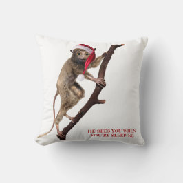 Funny Weiß Christmas Taxidermy Monkey | Lemur Kissen