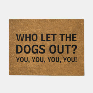 Funny Welcome Dogs Imitats Coir Fußmatte