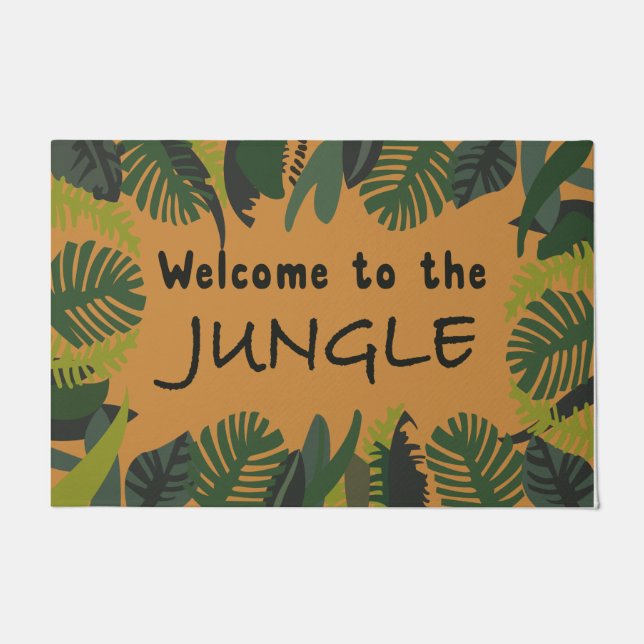 Funny Welcome To The Jungle Mat, Tropical   Fußmatte (Vorderseite)