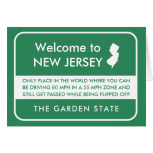 Funny Welcome Welcome Card auf New Jersey