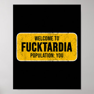 Funny Welcome Willkommen bei Fortardia Sy Sarcasti Poster