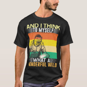 Funny Welder Welding gestörte Retro Vintag Styl T-Shirt