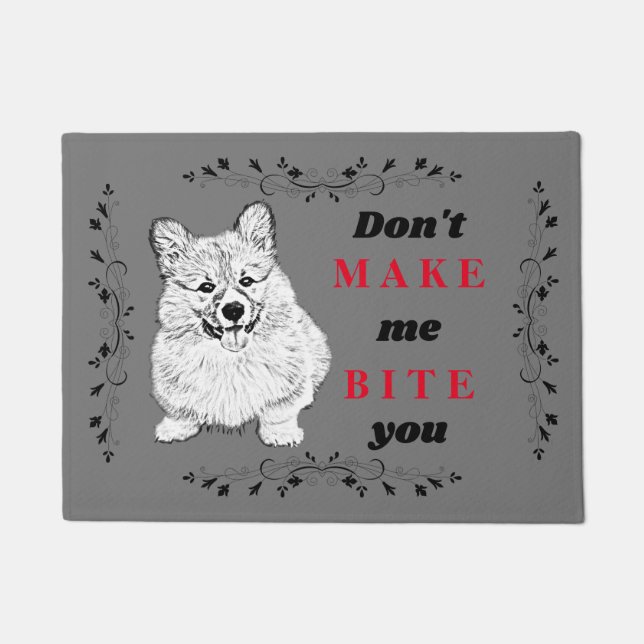 Funny Welsh Corgi Doormat Fußmatte (Vorderseite)