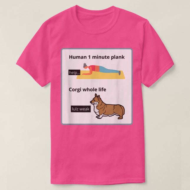 Funny Welsh Corgi Eigentümer Albern Yoga Joke Plan T-Shirt (Design vorne)