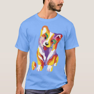 Funny Welsh Corgi Pembroke Dog Sketch Dog Mama Hun T-Shirt