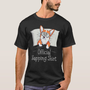 Funny Welsh Corgi Power Napper Dog Lover Napping T-Shirt