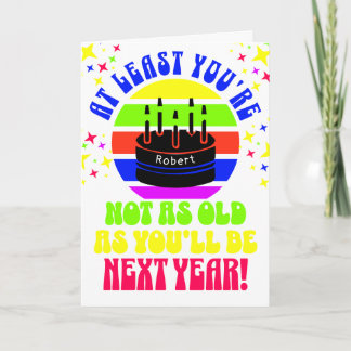 Funny, wenigstens bist du nicht. Gefaltete Grußkar Karte