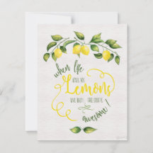 Funny, wenn das Leben dir Lemons Note Card gibt
