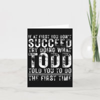 Funny, wenn du am Anfang nicht erfolgreich Geburts