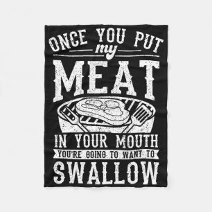 Funny, wenn du mein Fleisch in deinen Mund gelegt  Fleecedecke