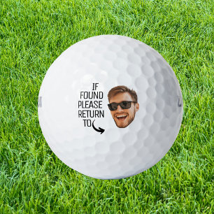 Funny, wenn gefunden, kehren zu Männern Gesicht Fo Golfball