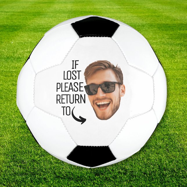 Funny, wenn verloren kehren zu Männern Gesicht Fot Fußball (Funny If Lost Return To Men Face Photo Soccer Ball
)