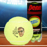 Funny, wenn verloren kehren zu Männern Gesicht Fot Tennisbälle<br><div class="desc">Das lustige personalisierte Set mit dem Zitat "Wenn Sie verloren haben, kehren Sie bitte zurück" und ein Foto. Laden Sie ein Foto hoch, um es zu Ihrem eigenen zu machen. Um einen Cut-Out zu verwenden, muss der Hintergrund eine transparente PNG-Datei sein. Um das Ausschneiden des Gesichts zu machen, können Sie...</div>