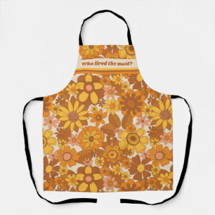 Funny "Wer das Mädchen gefeuert hat" Retro 70er Bl Schürze