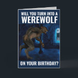 FUNNY WEREWOLF BIRTHDAY CARD FÜR BROTHER IHM KARTE<br><div class="desc">WERDEN SIE SICH AM GEBURTSTAG IN EINEN WERKOLF EINSTELLEN? FALSCHE NACHRICHT INNERHALB.</div>