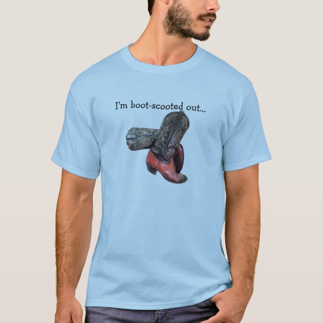 Funny Western Cowboy Boot Scoot T-Shirt (Vorderseite)