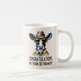 Funny Western Cowboy Cow Rente Gratulation Kaffeetasse