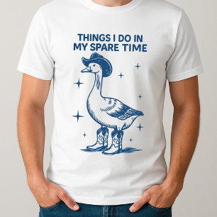 Funny Western Got zu Albern Gänsehuhn Graphic T-Shirt