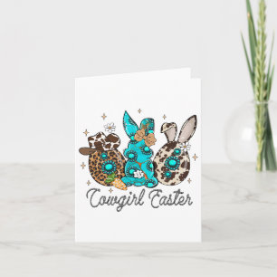 Funny Western Ostertag Niedlich Bunny Cowgirl Oste Karte